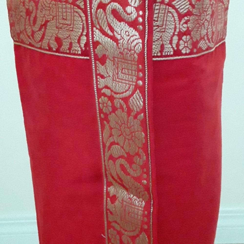 RED SILK YOGA MAT BAG - Picture 5 of 8
